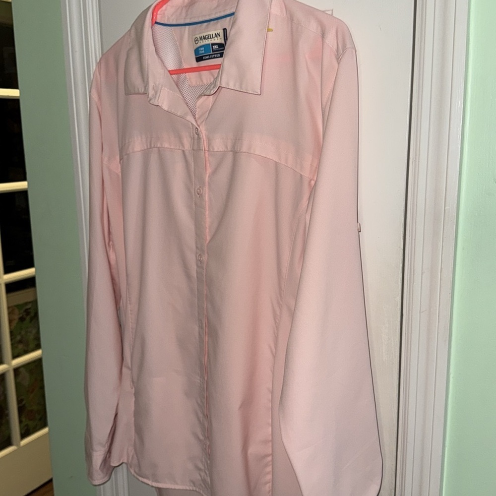 Magellan Pink Outdoors Women’s Overcast Long Sleeve Plus Size Fishing Shirt 2X - Picture 5 of 7